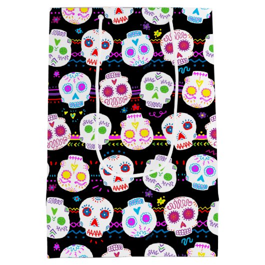 Dag van de dode suikerschedels medium cadeauzakje (Achterkant)