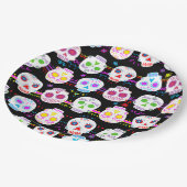 Dag van de dode suikerschedels papieren bordje (Gekanteld)