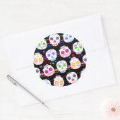 Dag van de dode suikerschedels ronde sticker (Envelop)