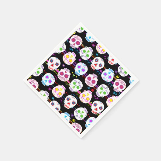 Dag van de dode suikerschedels servet (Hoek)