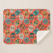 Dag van de Dode Suikerschedels, sinaasappel Sherpa Deken (Voorkant (horizontaal))