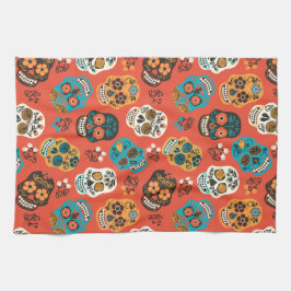 Dag van de Dode Suikerschedels, sinaasappel Theedoek