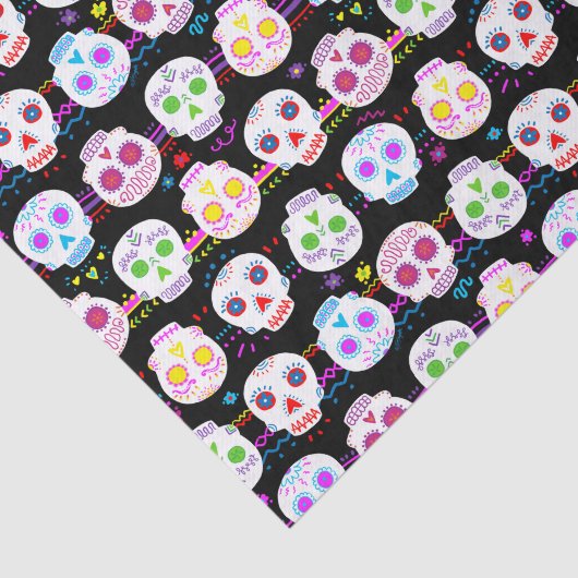 Dag van de dode suikerschedels tissuepapier (Detail)