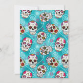 Dag van de Dode Suikerschedels Turquoise ID725 Kaart (Achterkant)