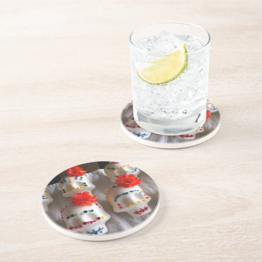 Dag van de Dode suikerschedels Zandsteen Onderzetter (Zijkant)