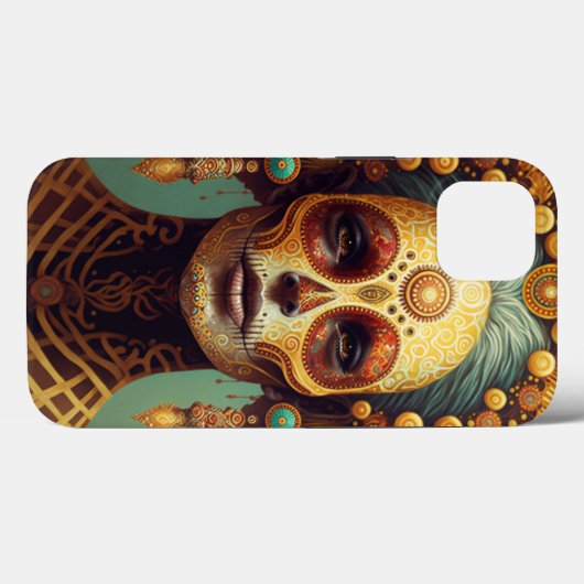 Dag van de dode-suikerschedelvrouw Case-Mate iPhone case (Achterkant (horizontaal))