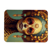 Dag van de dode-suikerschedelvrouw magneet (Horizontaal)