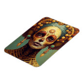 Dag van de dode-suikerschedelvrouw magneet (Linkerzijde)