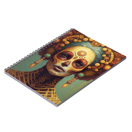 Dag van de dode-suikerschedelvrouw notitieboek (Linkerzijde)