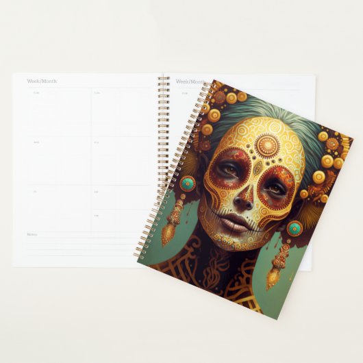 Dag van de dode-suikerschedelvrouw planner (Display)