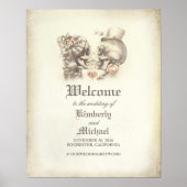 Dag van de Dode Sull Couple Wedding Welkomstteken Poster (Voorkant)