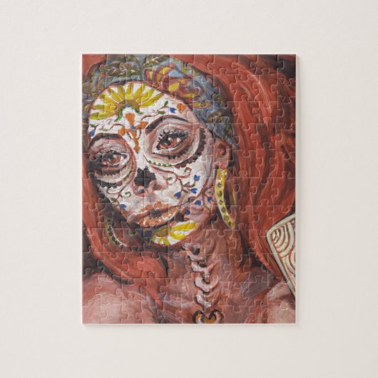 Dag van de dode tarotschilfers legpuzzel (Verticaal)