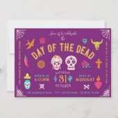 Dag van de Dode Uitnodiging - Halloween Uitnodigin (Voorkant)