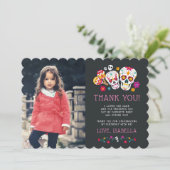 Dag van de Dode Verjaardag Foto Flat Dank u kaart (Staand voorkant)