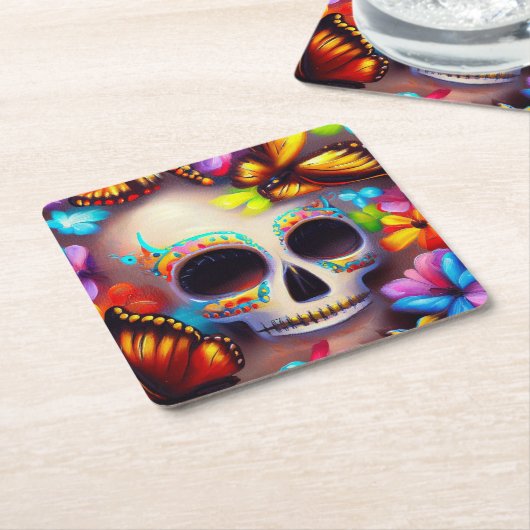 Dag van de Dode Vlinders 1 Kartonnen Onderzetters (Schuin)