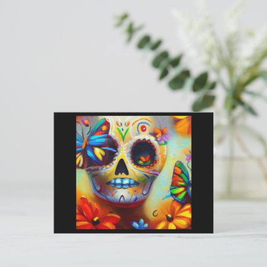 Dag van de Dode Vlinders 2 Feestdagenkaart (Staand voorkant)