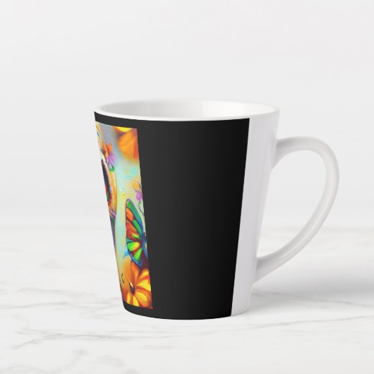 Dag van de Dode Vlinders 2 Latte Mok (Rechts)