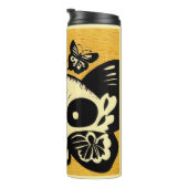 Dag van de Dode Vlinders Woodcut 1 Thermosbeker (Geroteerd rechts)