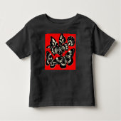 Dag van de Dode Vlinders Woodcut 2 Kinder Shirts (Voorkant)