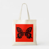Dag van de Dode Vlinders Woodcut 4 Tote Bag (Achterkant)