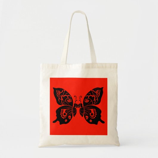 Dag van de Dode Vlinders Woodcut 4 Tote Bag (Voorkant)