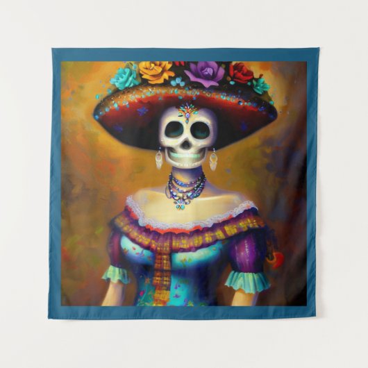 Dag van de Dode Vrouw 1 Wandkleed (Voorkant)