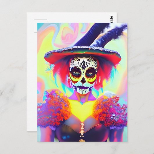 Dag van de dode vrouw briefkaart (Voorkant / Achterkant)