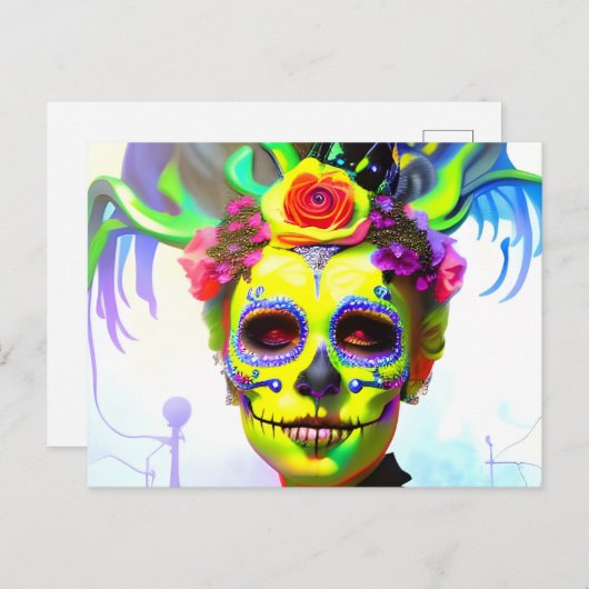 Dag van de dode vrouw briefkaart (Voorkant / Achterkant)