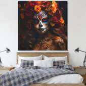 Dag van de dode vrouw canvas afdruk (Insitu (Slaapkamer))