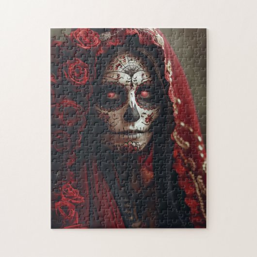 Dag van de dode vrouw in kostuum legpuzzel (Verticaal)