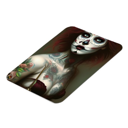 Dag van de dode vrouw met Tattoos Magneet (Linkerzijde)