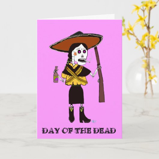 Dag van de Dode wenskaarten Kaart (Gele Bloem)