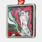 Dag van de dode zeemeermin metalen ornament (Links)
