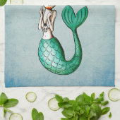 Dag van de dode zeemeermin theedoek (Gevouwen)