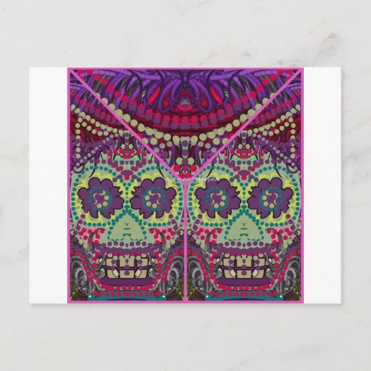 Dag van de dode zussenDia do Muertos Sugar Skulls Briefkaart (Voorkant)