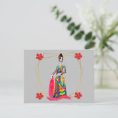 Dag van de dodelijke catrina met het Pet van de ro Feestdagenkaart (Staand voorkant)