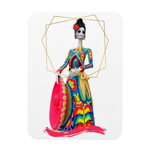 Dag van de dodelijke catrina met het Pet van de ro Magneet (Verticaal)