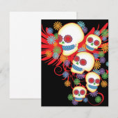 Dag van de Doden 4.25"x 5.5"Uitnodiging Kaart (Voorkant / Achterkant)