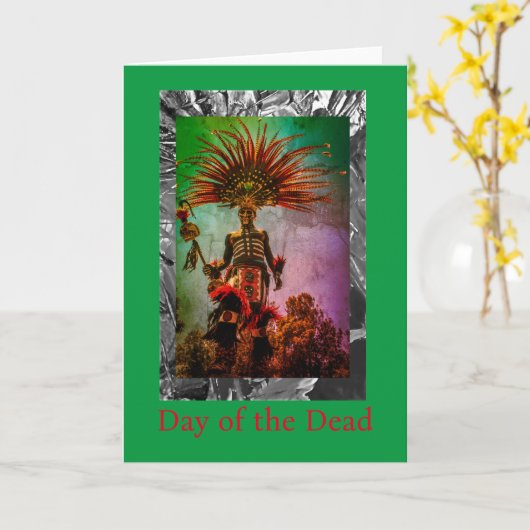 Dag van de Doden, 5"x 7"Gevouwen Wenskaart Kaart (Gele Bloem)