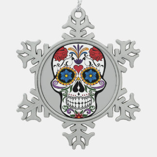 "Dag van de Doden" Bloemensuiker Schedel Ornament