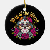 Dag van de Doden: Dia de los Muertos Keramisch Ornament (Voorkant)