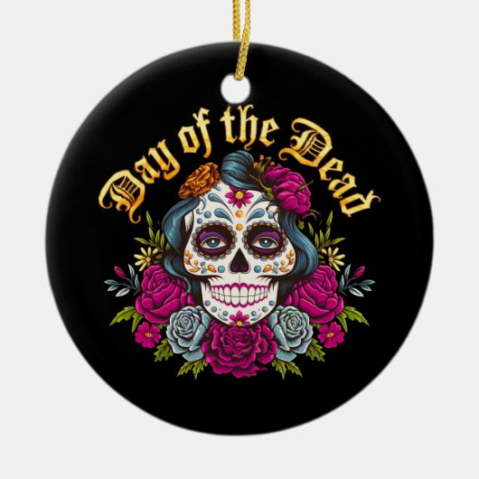 Dag van de Doden: Dia de los Muertos Keramisch Ornament (Voorkant)