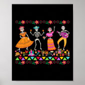 Dag van de Doden Dia de los Muertos Mexicaanse Ske Poster (Voorkant)