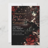 Dag van de Doden Dia de los Muertos Rood Zwart Kaart (Voorkant)