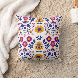 Dag van de Doden   Día de los Muertos Sugar Skull Kussen
