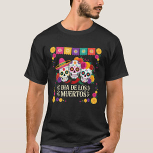 Dag van de Doden Dia De Los Muertos Suiker Schedel T-shirt