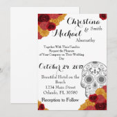 Dag van de Doden Dia Los Muertos Huwelijksuitnodig Kaart (Voorkant / Achterkant)