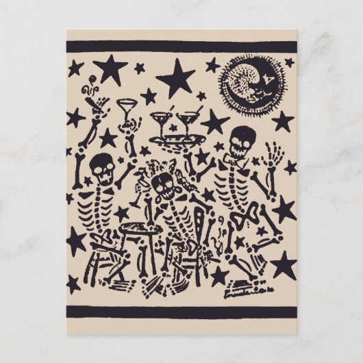 Dag van de doden / Dia Muertos Fiesta Uitnodiging Briefkaart (Voorkant)