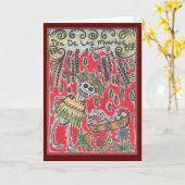 Dag van de Doden door Leonora Rodriguez Cajigas Kaart (Gele Bloem)