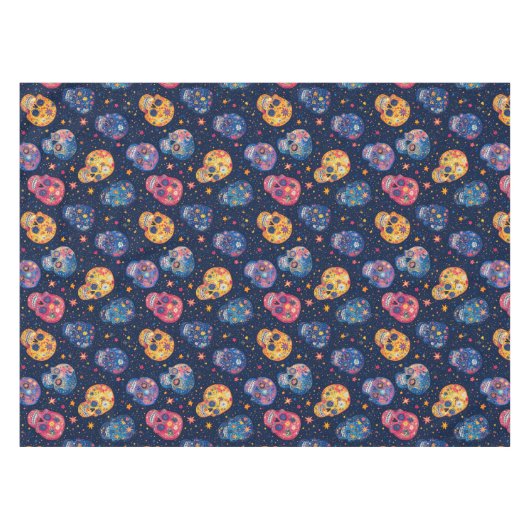 Dag van de Doden geschilderde schedels Tafelkleed (Voorkant (Horizontaal))